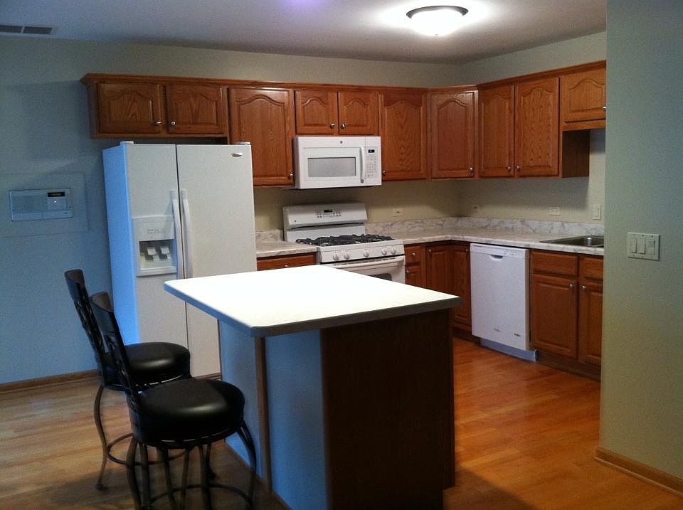 Large kitchen with island. Dining area