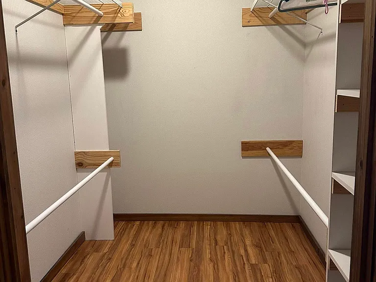 Walk-in closet in primary