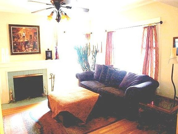 Formal Living Room with wood burning fireplace