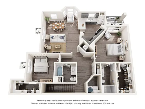 Floor plan Rosa with Heated Garage