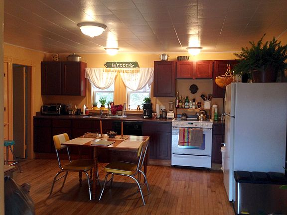 Kitchen, full bath at left