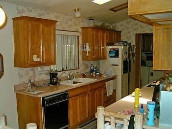 Open kitchen/laundry room