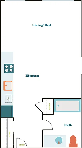 Floor plan Studio (S2)