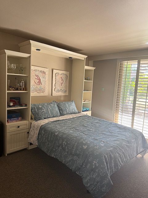 Queen size wall bed.