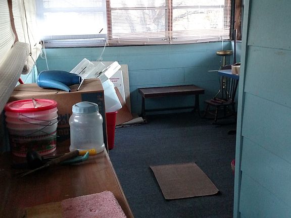 Side porch with deck