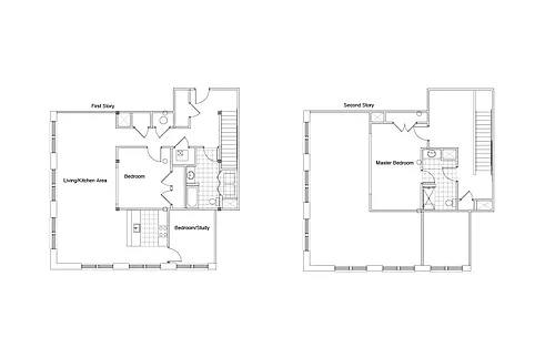 Floor plan 2-bedroom deluxe unit