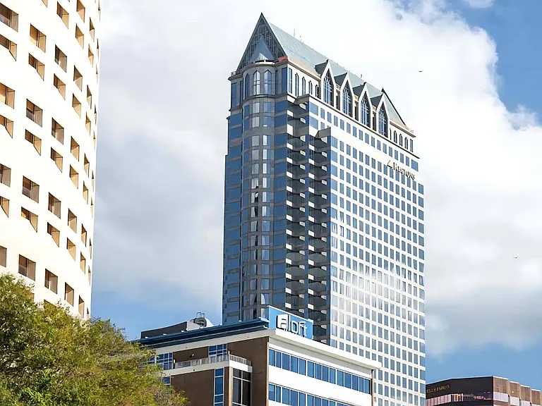 Downtown Tampa High-Rise Architecture Located Close to Anchor Riverwalk