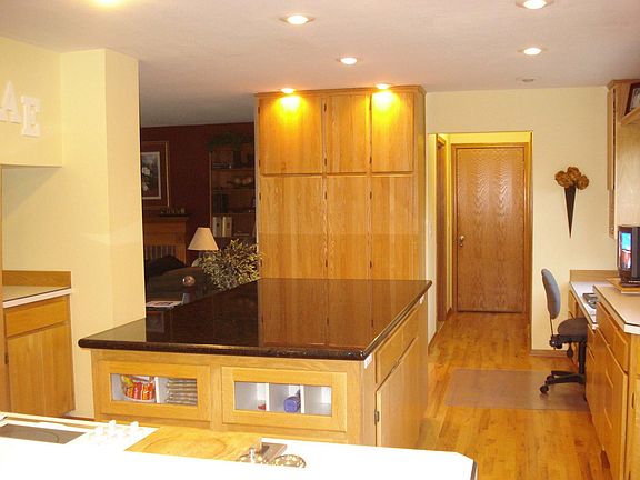 Kitchen with granite island