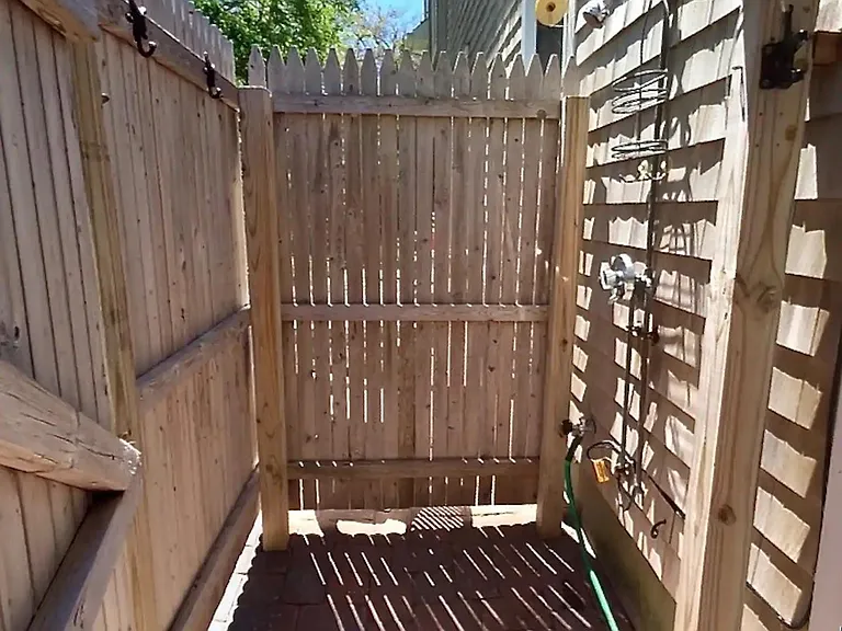 Outdoor shower available May through September