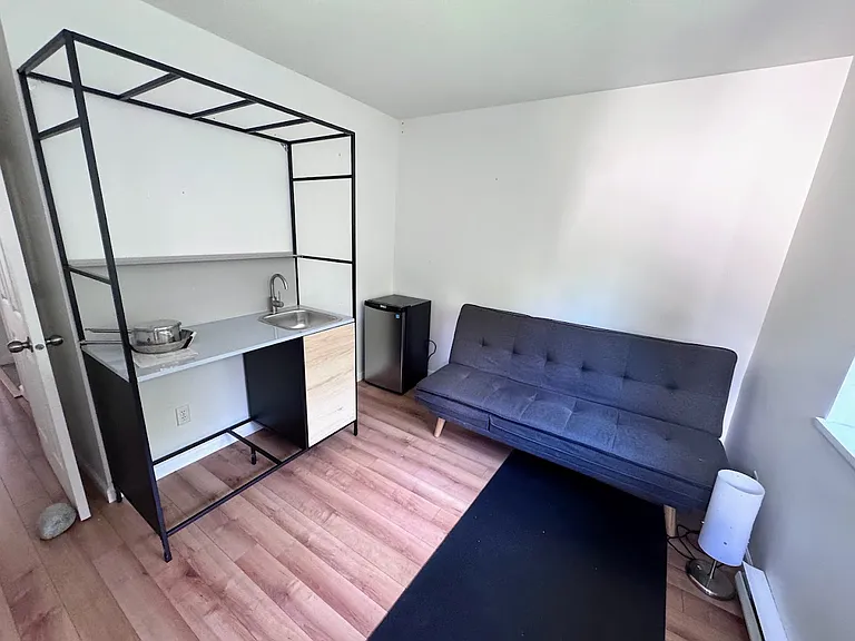 Kitchen space. Unfinished - unit is undergoing renovations until the end of July.