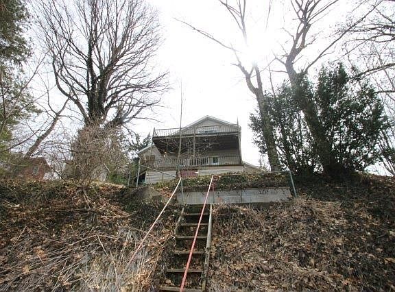 View from dock up to house