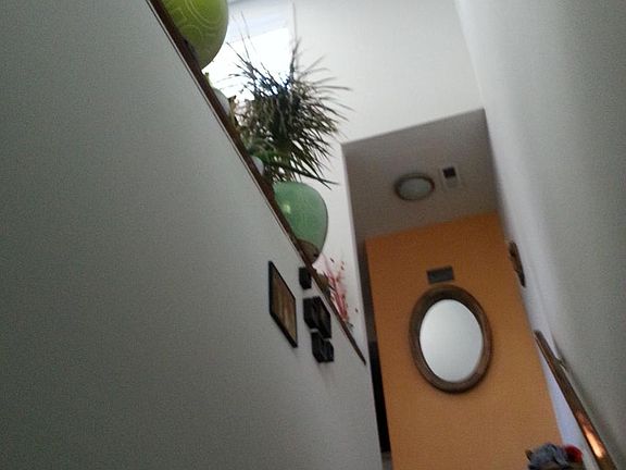 Stairway up to living area