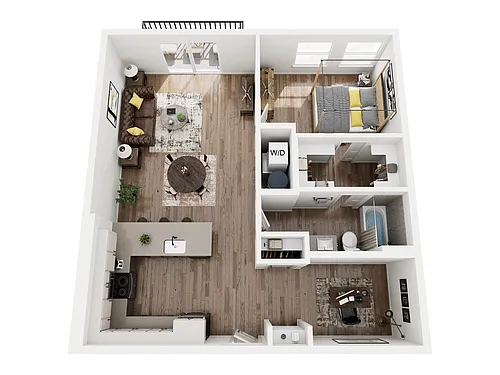 Floor plan 1BRwDen4