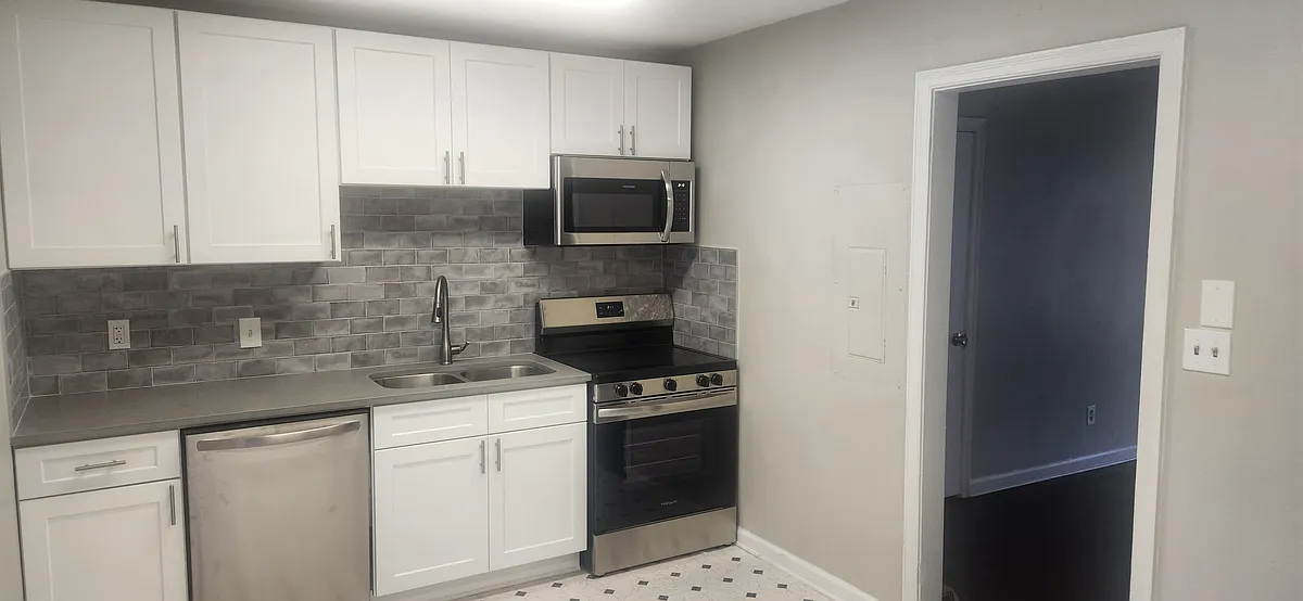 Newly renovated kitchen with stainless steel appliances. - 1615 Metropolitan Pkwy SW #A