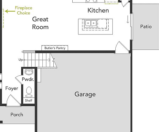 Rendering of Suffolk floorplan 1st floor.