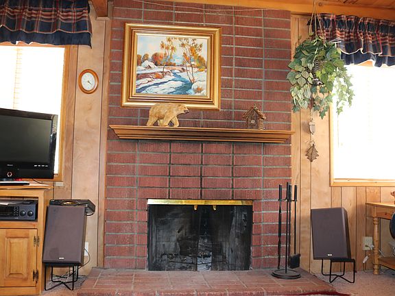 Wood burning fireplace