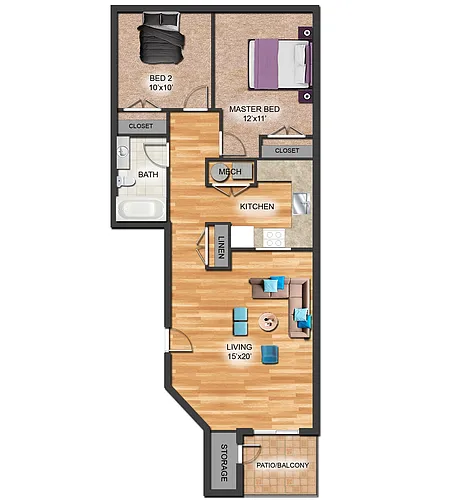 Floor plan 2 Bedroom