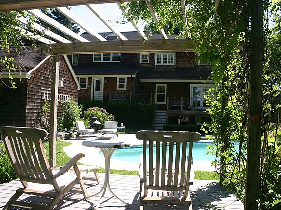 Pool view from pergola