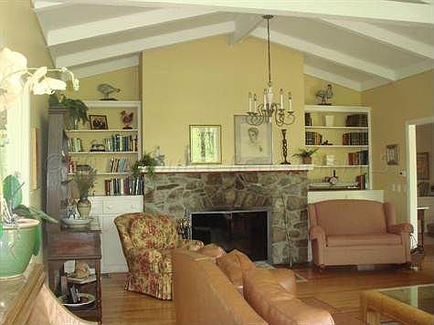 Living room fireplace