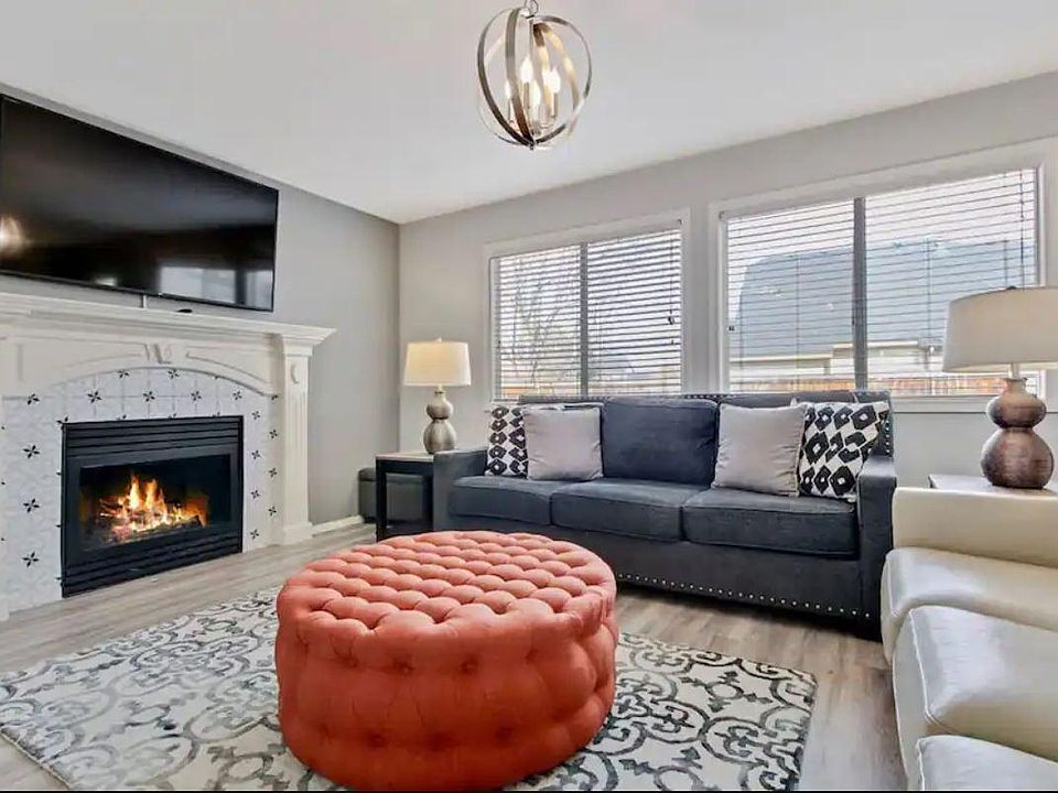 You'll feel right at home in this family room with new smart TV, gas fireplace, and high-quality furnishings.