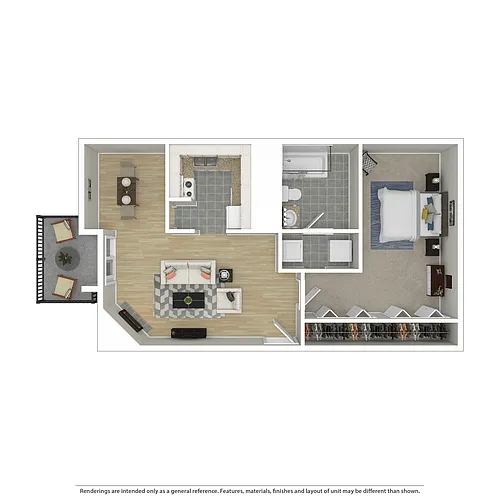 Floor plan 1 Bedroom Home