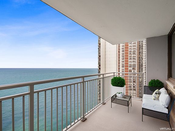 Large south facing balcony--virtually staged