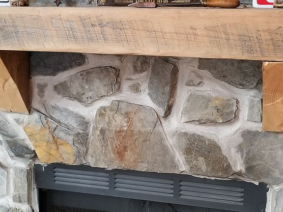 Stone Wood burning Fireplace