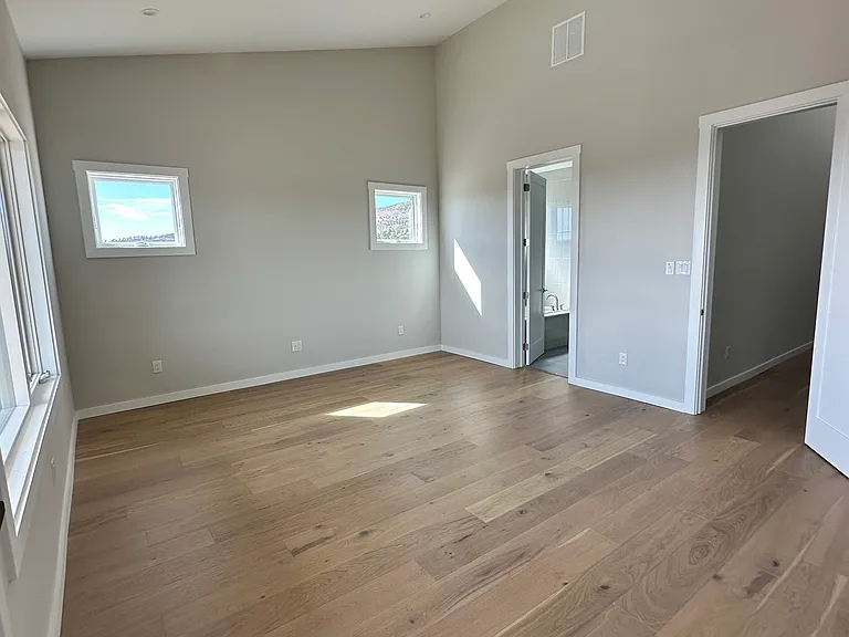 Master Bedroom - Facing Hall & Bathroom Doors