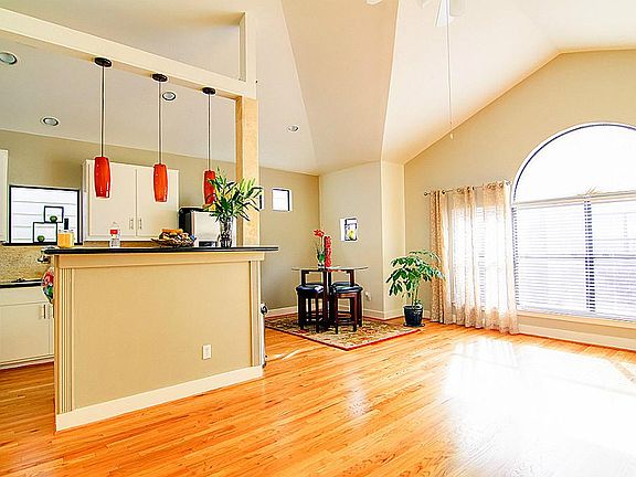 Hardwood floors in the living space