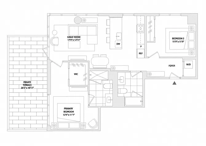 Floor plan 2 BED B4