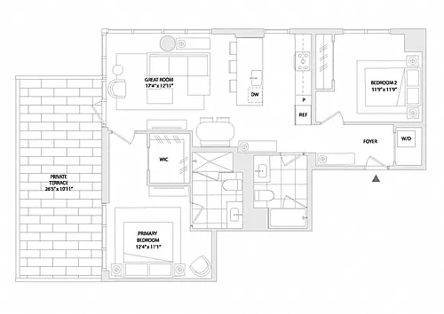 Floor plan 2 BED B4