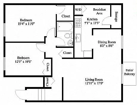 Floor plan 2 Bedroom