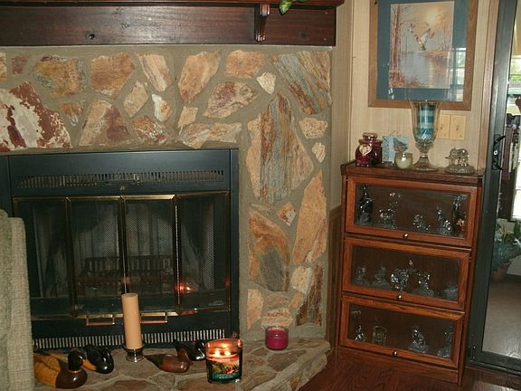 view of fire place
