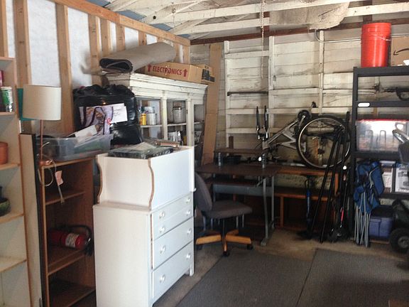 Storage shed next to home