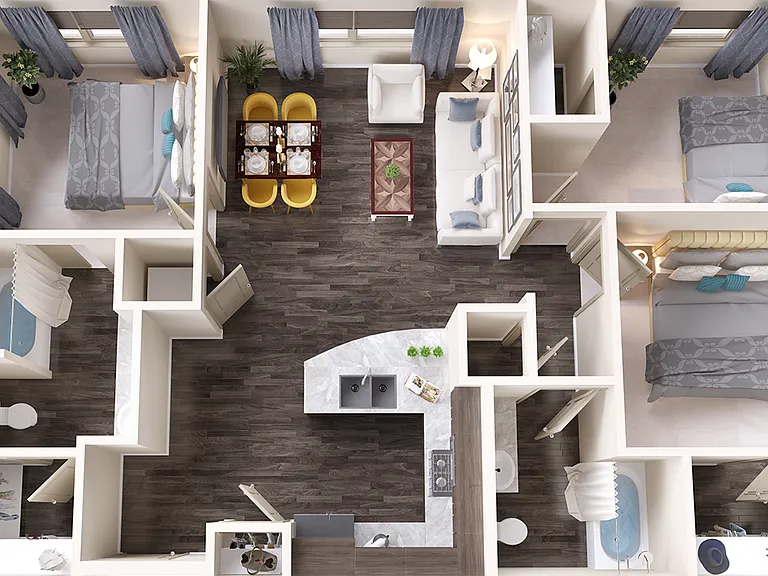 Three Bedroom Apartment at Terra Apartments