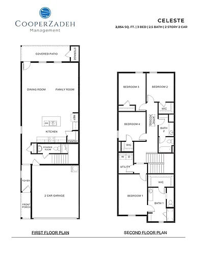 Floor plan 4 Bedrooms and 2.5 bathrooms
