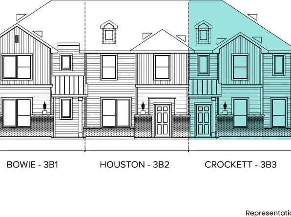 Seven Oaks Crockett Plan, Seven Oaks Townhomes