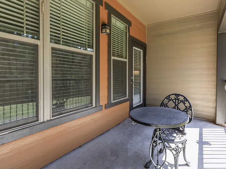 Spacious Balconies and Patios at The Woods of Five Mile Creek in Dallas, TX