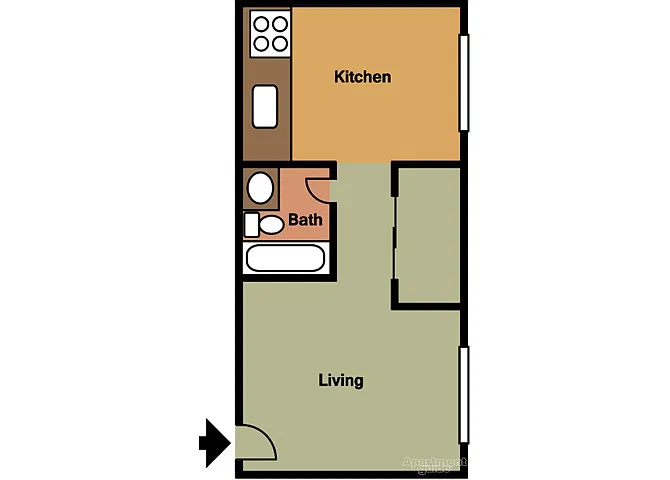 Floor plan STUDIO - GOLDEN ARMS