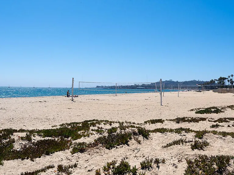 East Beach is known for the professional volley ball teams that practice year round across the street from the townhouse.