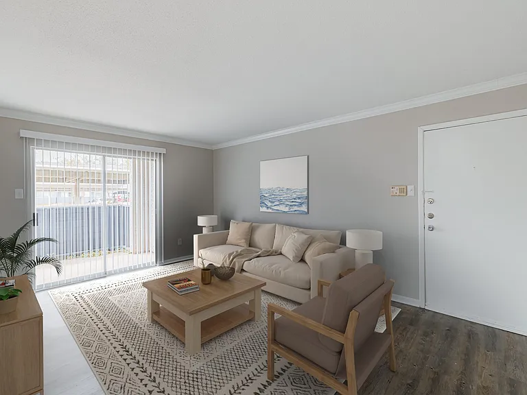 Living room and balcony