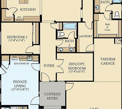 floor plan is flipped from this diagram (garage is on left)