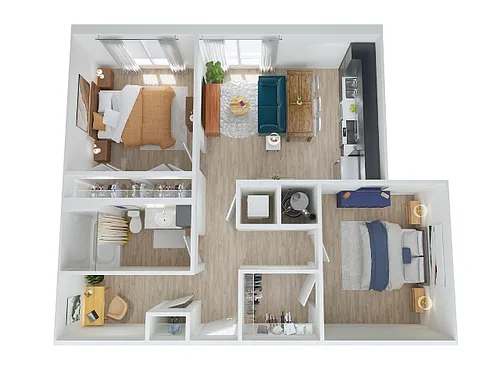 Floor plan B1A + Den