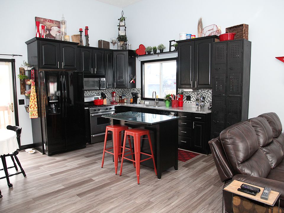 kitchen, dining, living