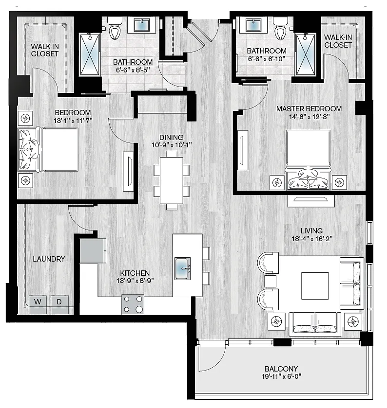 Floor plan Flamingo-2B2B-S