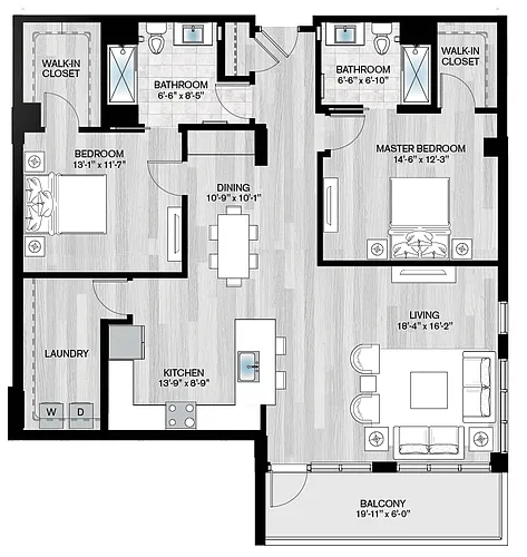 Floor plan Flamingo-2B2B-S