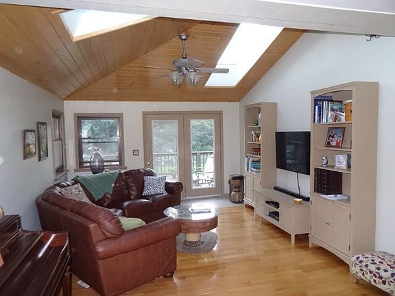 Hardwood floors, skylights, 