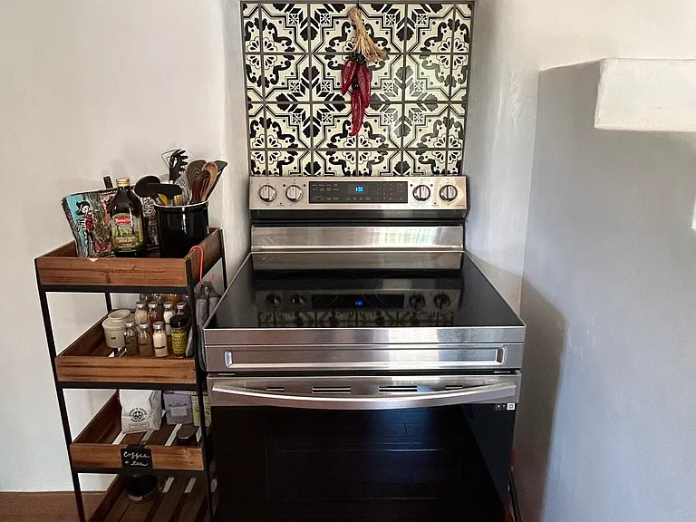 Talavera tiled backsplash