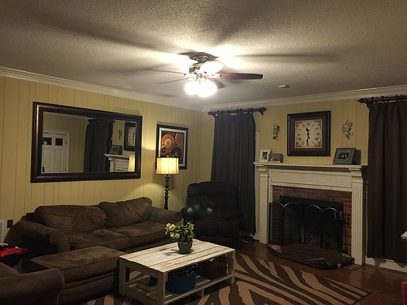 Family room with fireplace