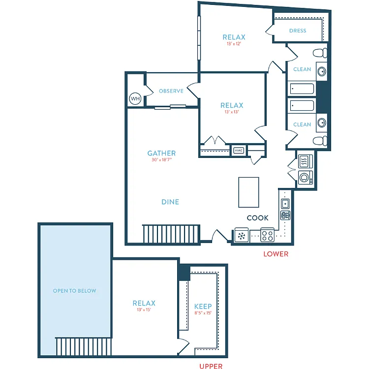 Floor plan 1499-1670 Waypointe B3 Loft